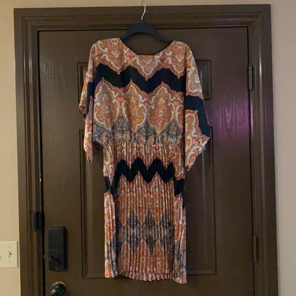 Anthropologie fleur wood sz 12 pleated dress NWT